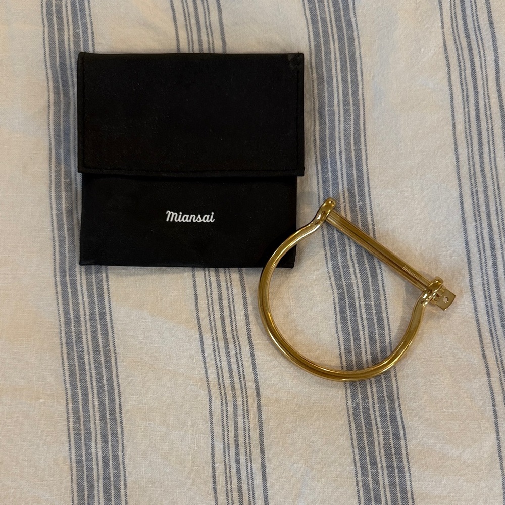 Miansai Gold Screw Cuff Bracelet
